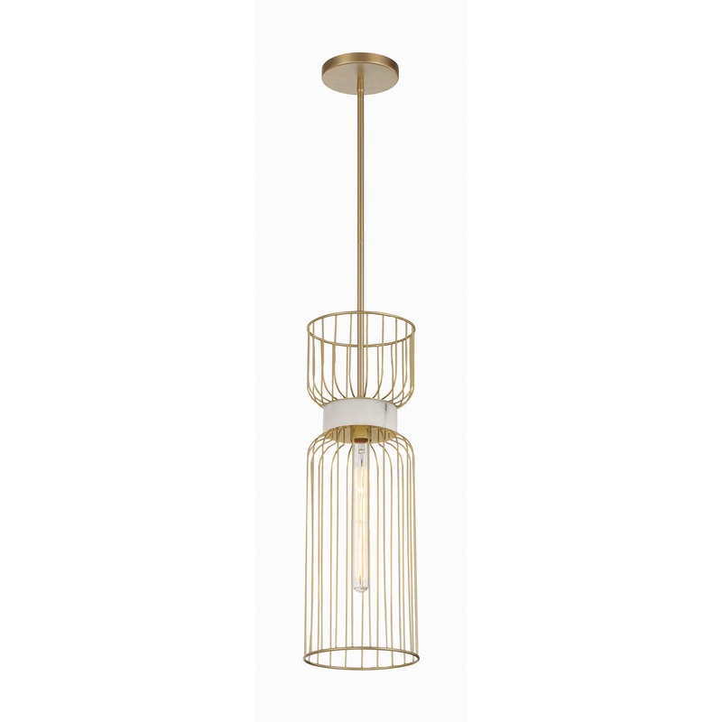 Park Slope One Light Mini Pendant in Nouveau Gold