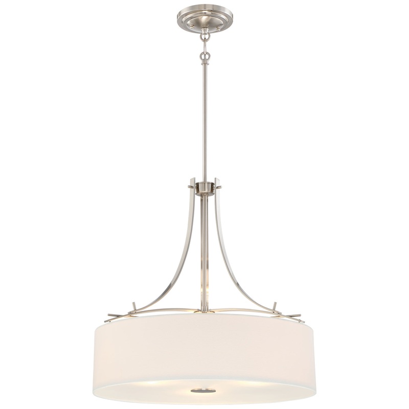 Poleis Three Light Pendant in Brushed Nickel