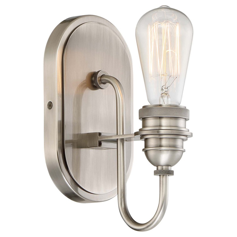 Uptown Edison One Light Bath in Plated Pewter