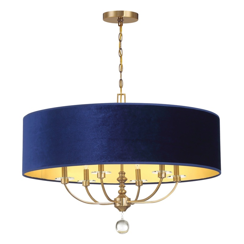 Van Noord Six Light Pendant in Oxidized Aged Brass
