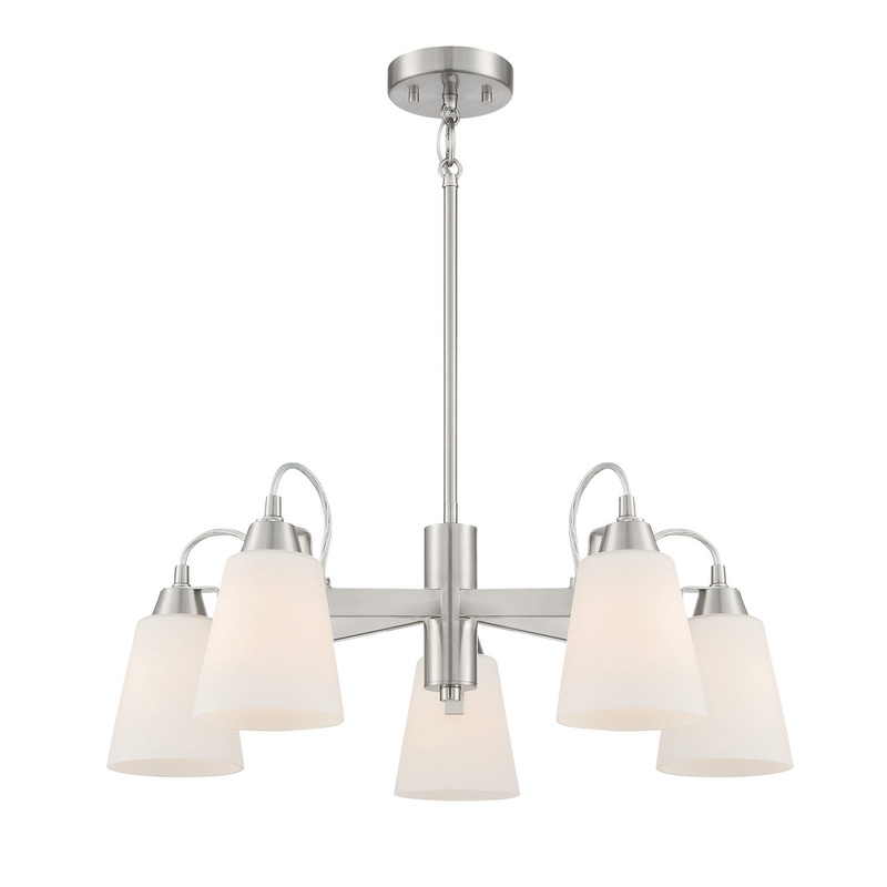 Beckonridge Five Light Chandelier in Brushed Nickel