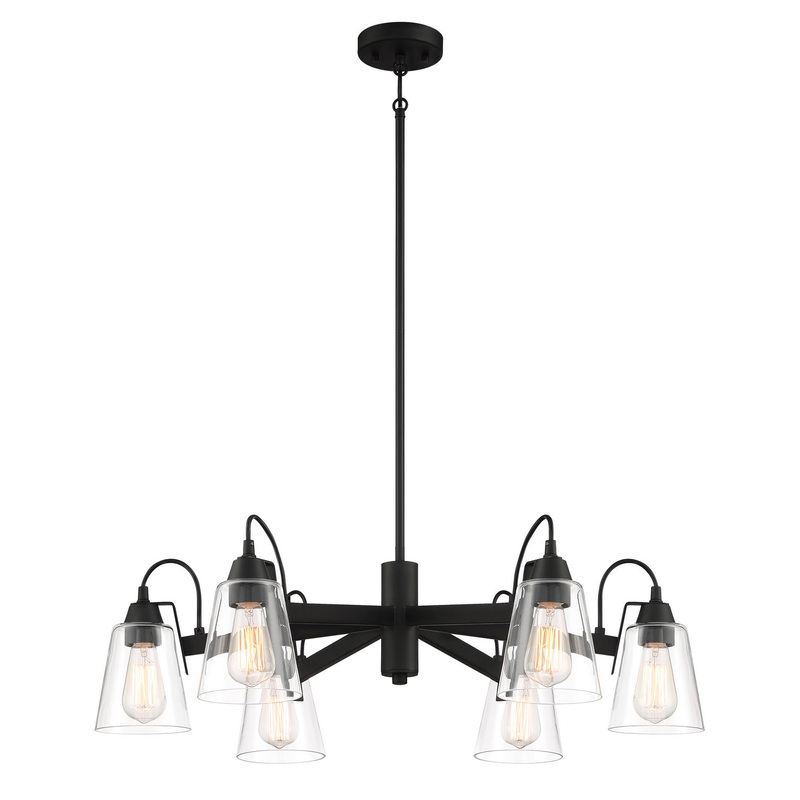 Beckonridge Six Light Chandelier in Coal