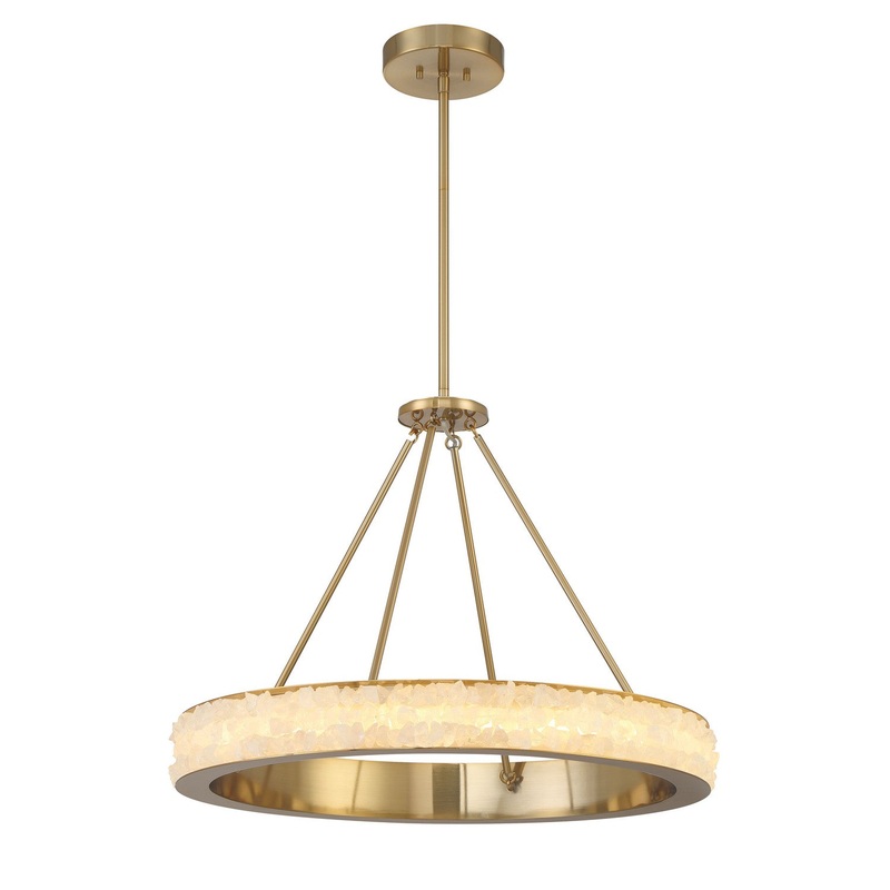 Divinely LED Chandelier in Celeste Brass