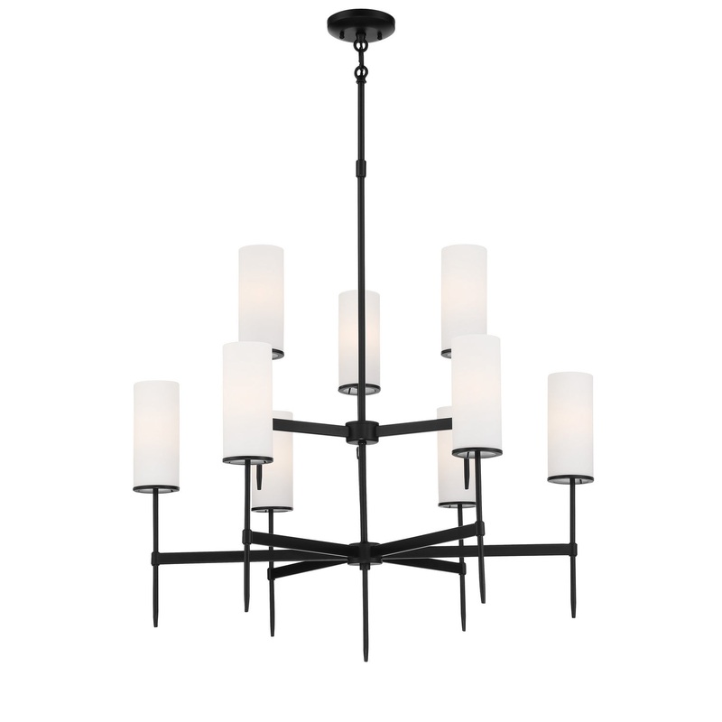 First Avenue Nine Light Chandelier in Coal