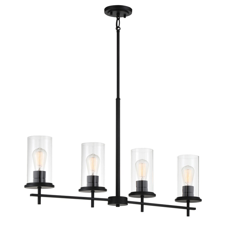 Haisley Four Light Island Pendant in Coal