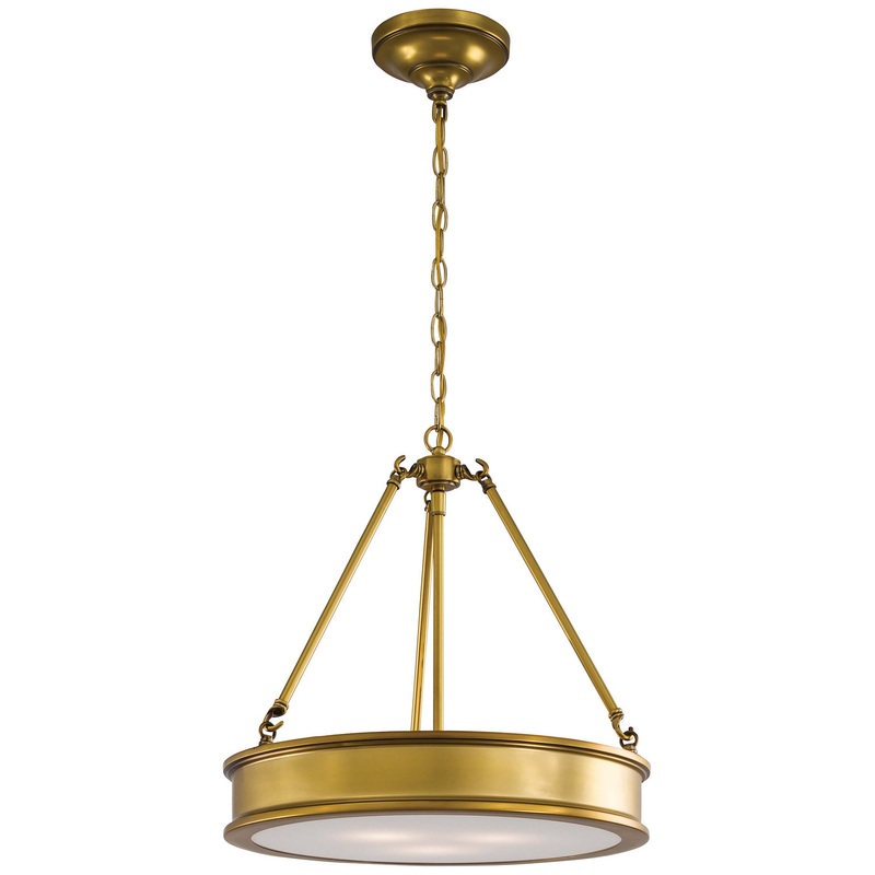 Harbour Point Three Light Pendant in Liberty Gold