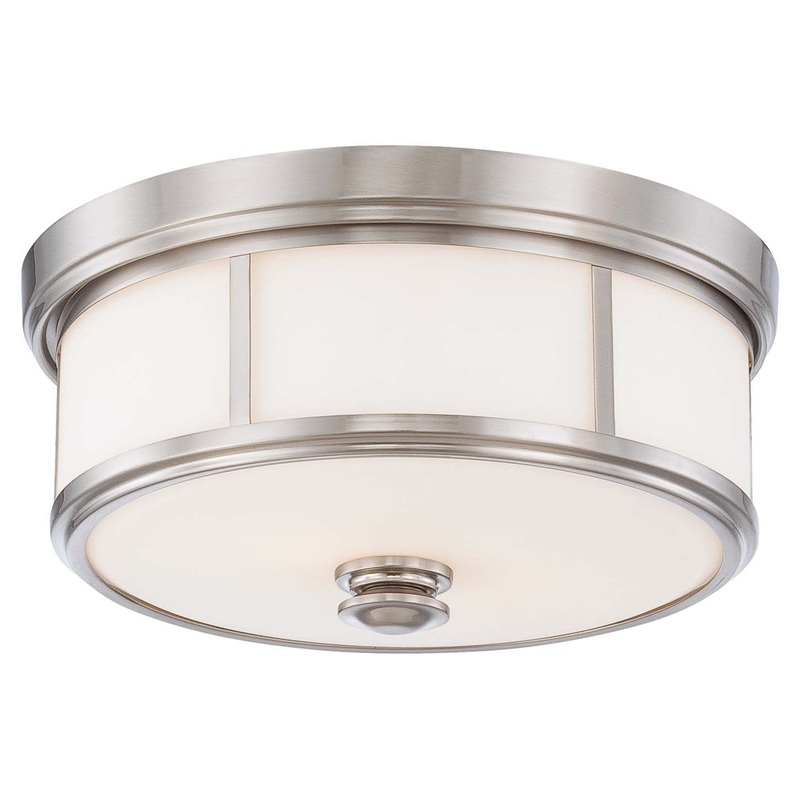 Harbour Point Two Light Flush Mount in Brushed Nickel
