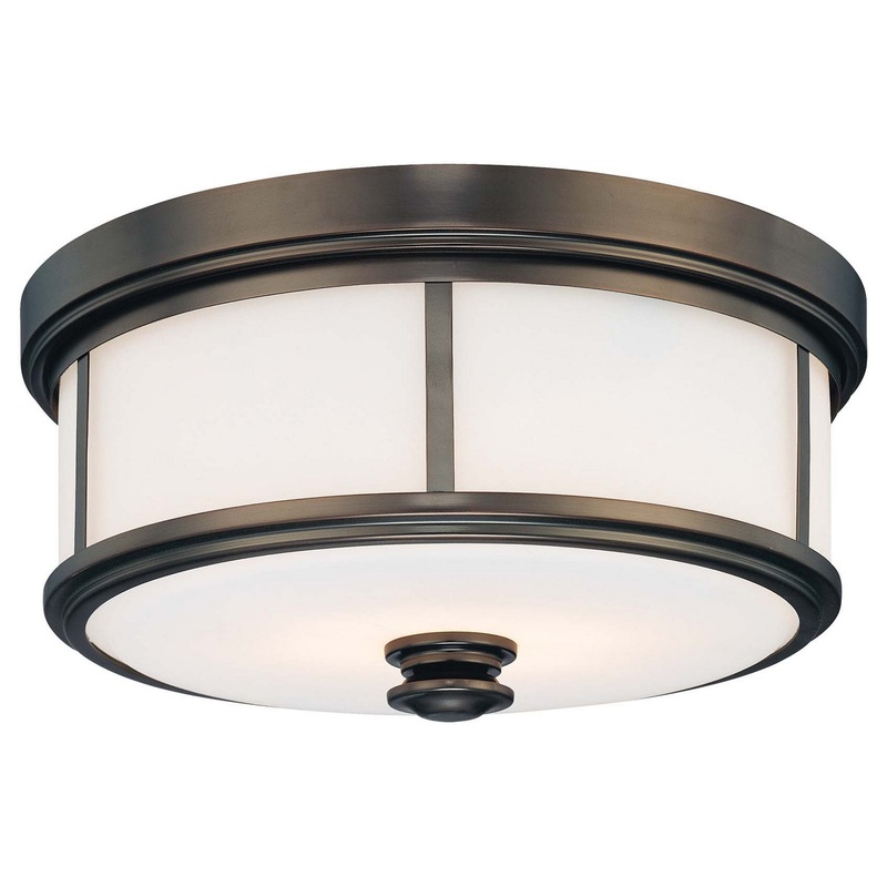 Harbour Point Two Light Flush Mount in Harvard Court Bronze (Plated)