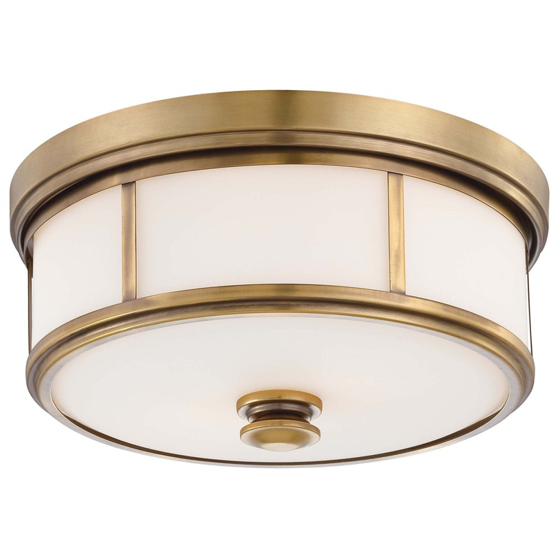 Harbour Point Two Light Flush Mount in Liberty Gold