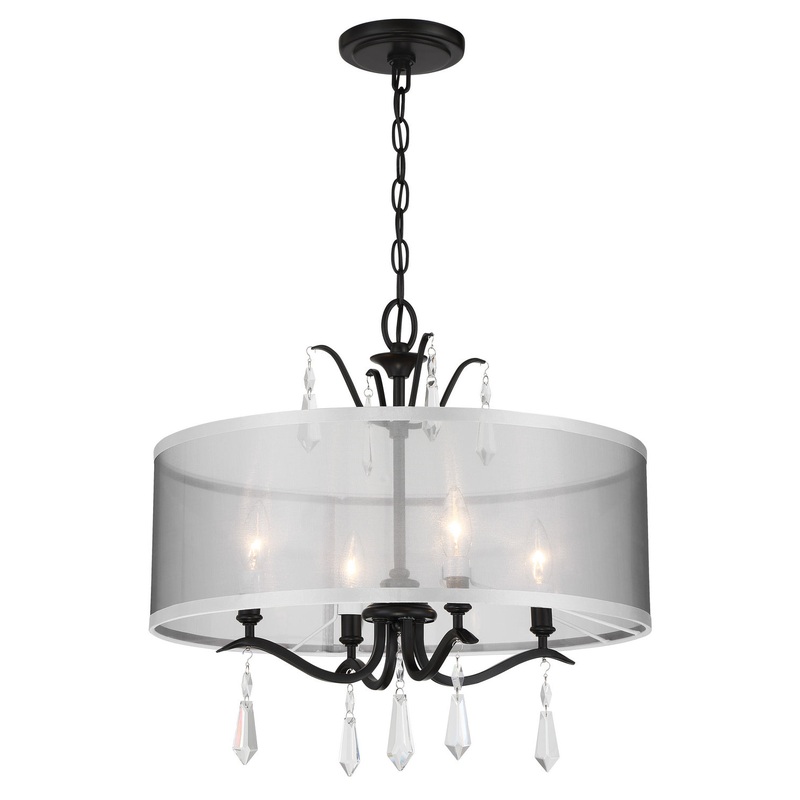 Laurel Estate Four Light Foyer/Semi Flush in Coal