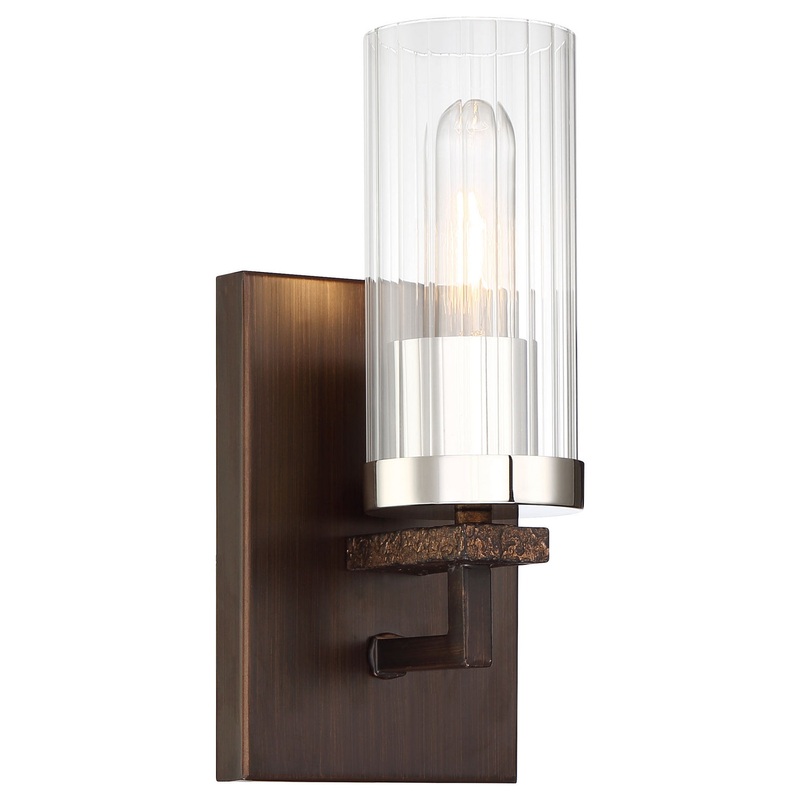Maddox Roe One Light Bath in Iron Ore W/Gold Dust Highlight