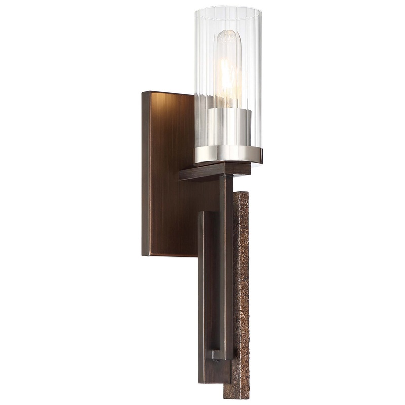 Maddox Roe One Light Wall Sconce in Iron Ore W/Gold Dust Highlight