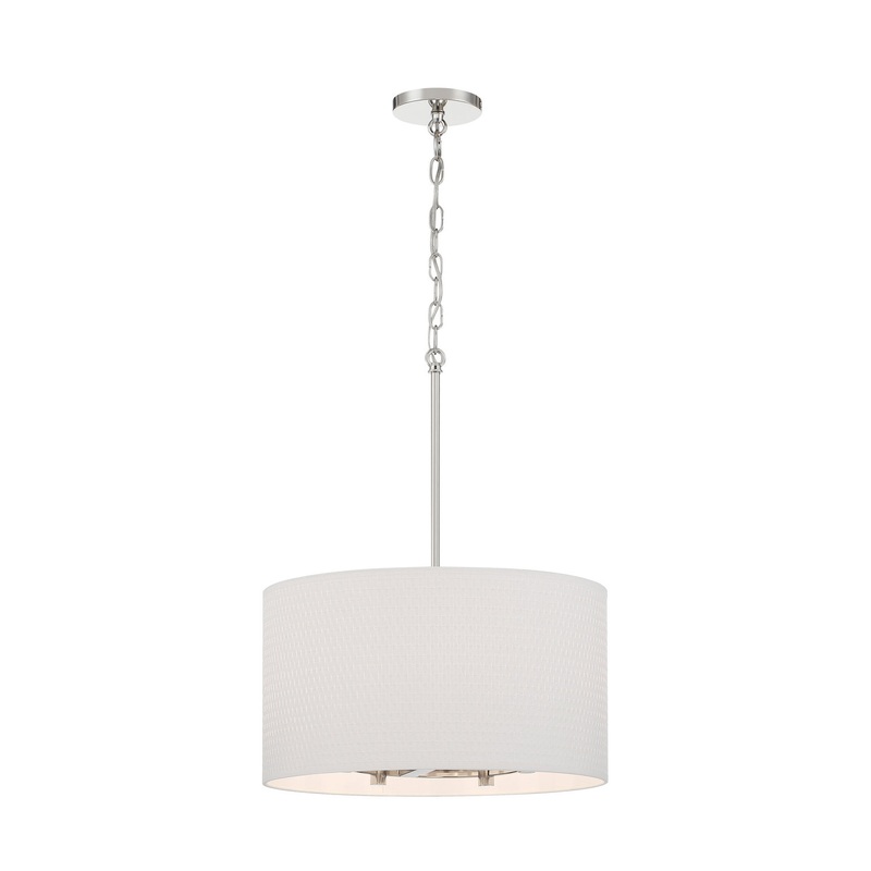 Palmetto Five Light Pendant in Polished Nickel