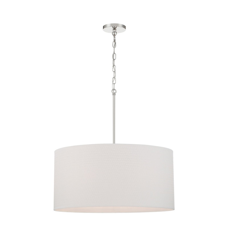 Palmetto Six Light Pendant in Polished Nickel