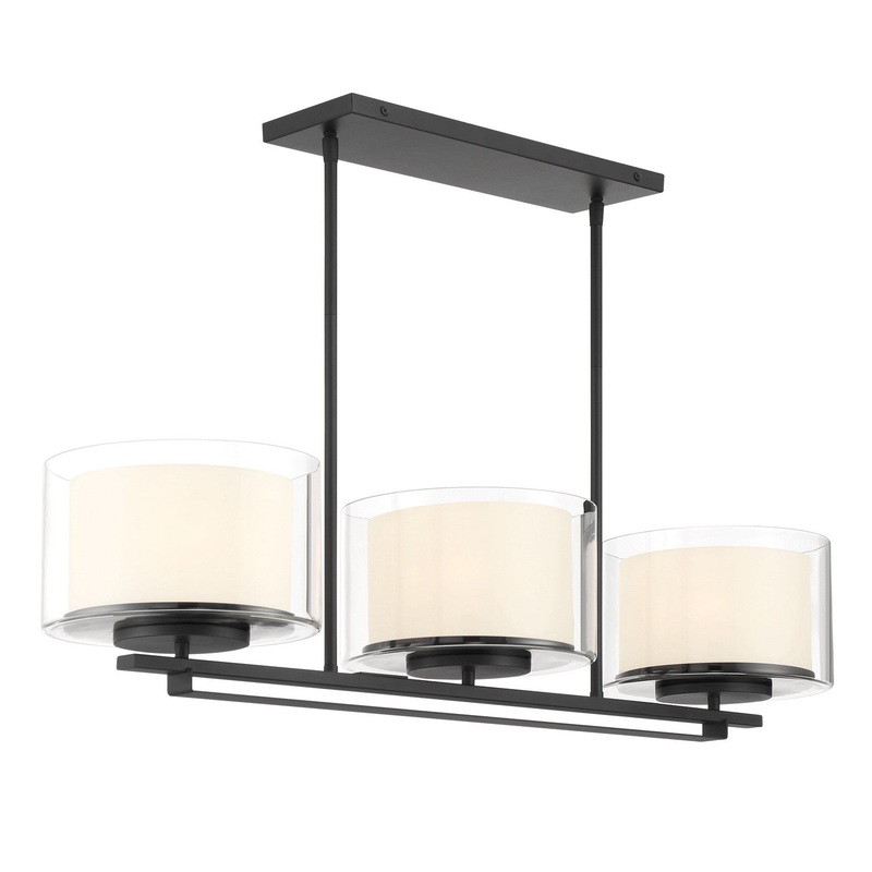 Parsons Studio Three Light Island Pendant in Sand Coal
