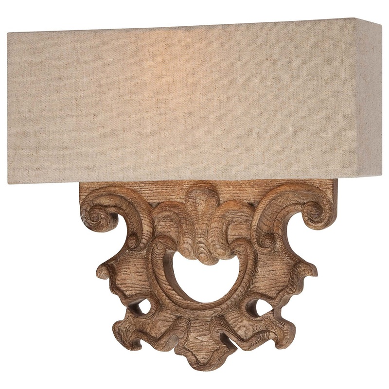 Abbott Place Two Light Wall Sconce in Classic Oak Patina