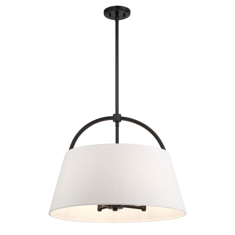 Headington Four Light Island Pendant in Coal