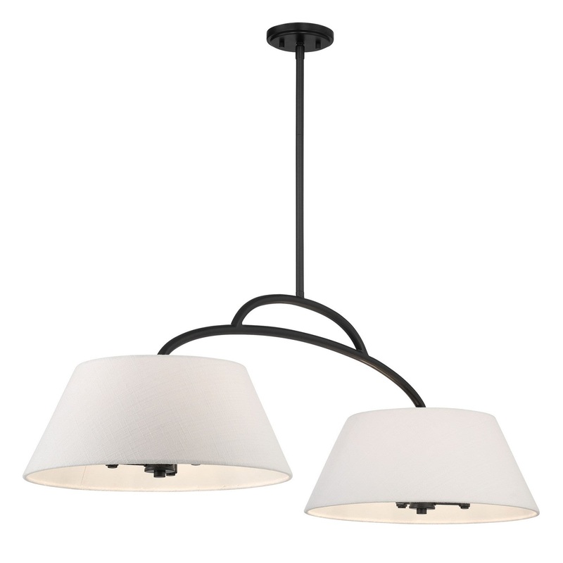 Headington Six Light Island Pendant in Coal