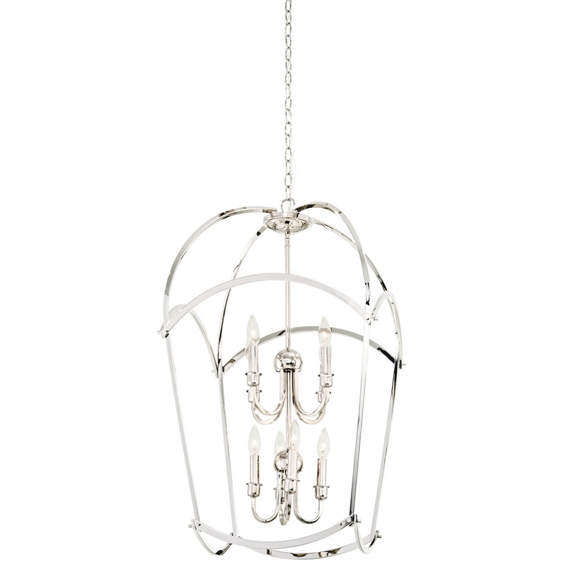 Jupiter'S Canopy Eight Light Pendant in Polished Nickel