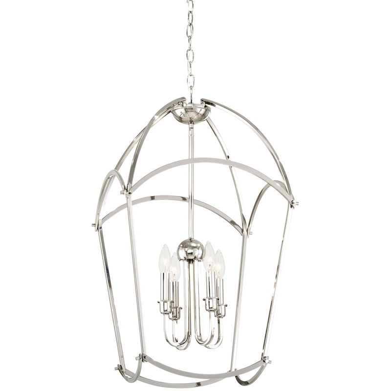 Jupiter'S Canopy Four Light Pendant in Polished Nickel