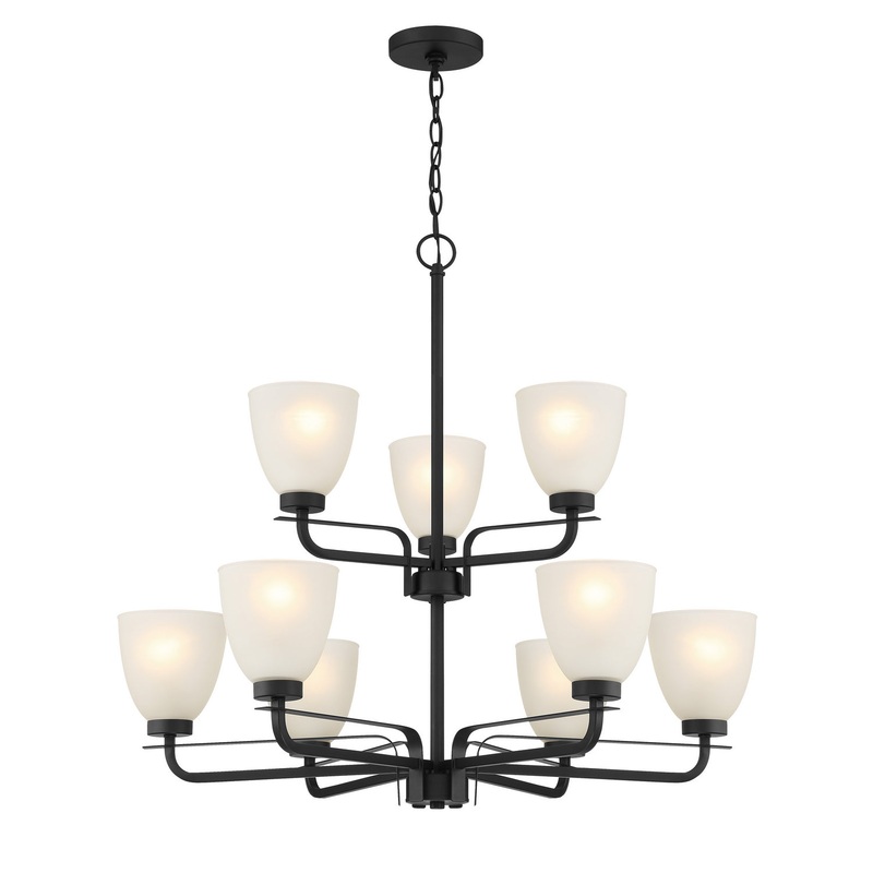 Kaitlen Nine Light Chandelier in Coal