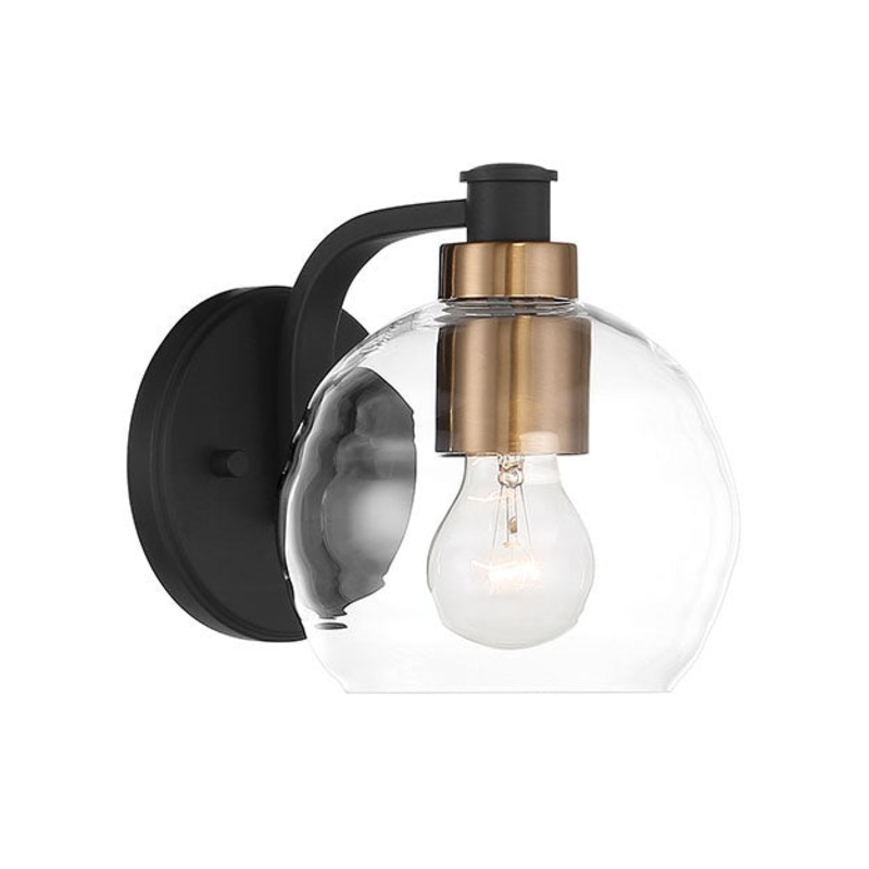 Keyport One Light Bath in Sand Coal W/Natural Brushed Br