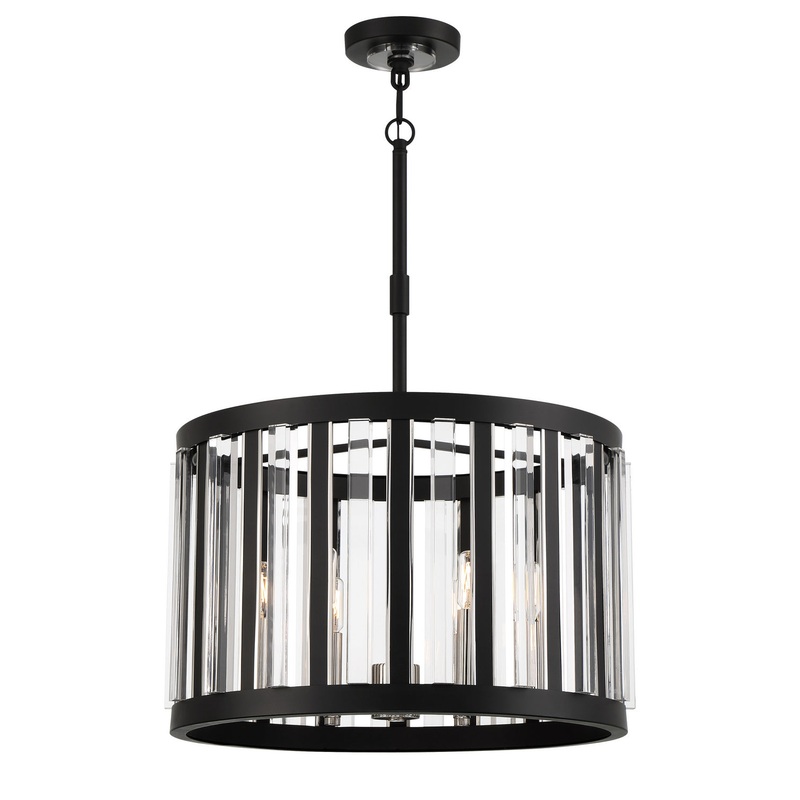 Majestic Splendor Six Light Chandelier in Sand Coal And Polished Nickel