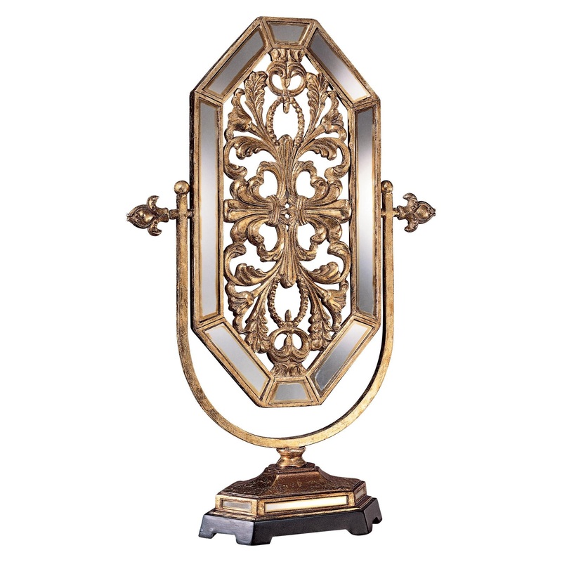 Mirror in Tuscan Gold With Mirror Accent