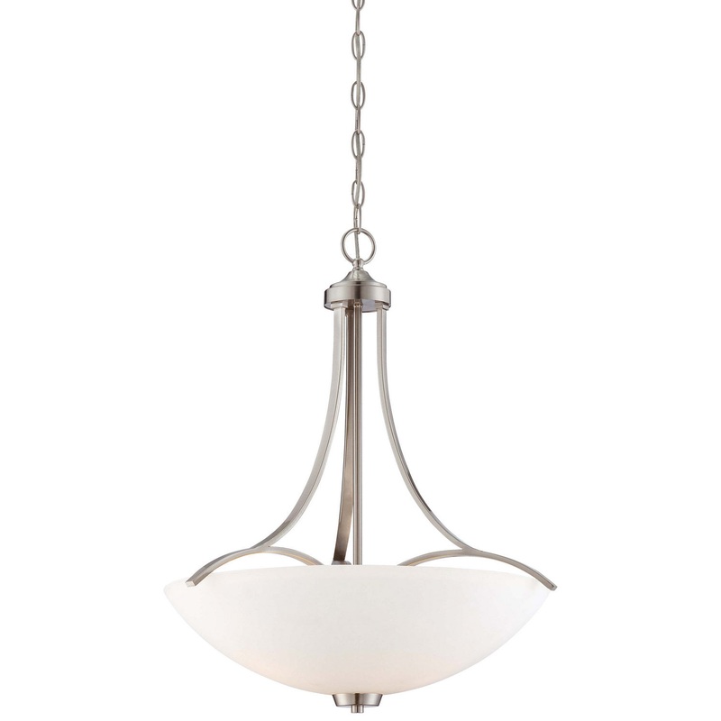 Overland Park Three Light Pendant in Brushed Nickel