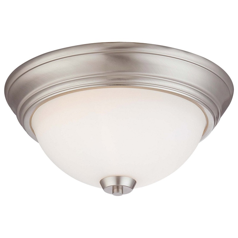 Overland Park Two Light Flush Mount in Brushed Nickel