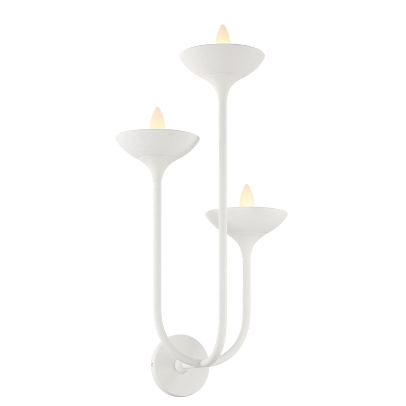 Ryton Three Light Wall Sconce in Plaster White