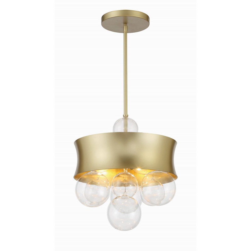 Verdi Square Three Light Convertible Pendant in Soft Gold