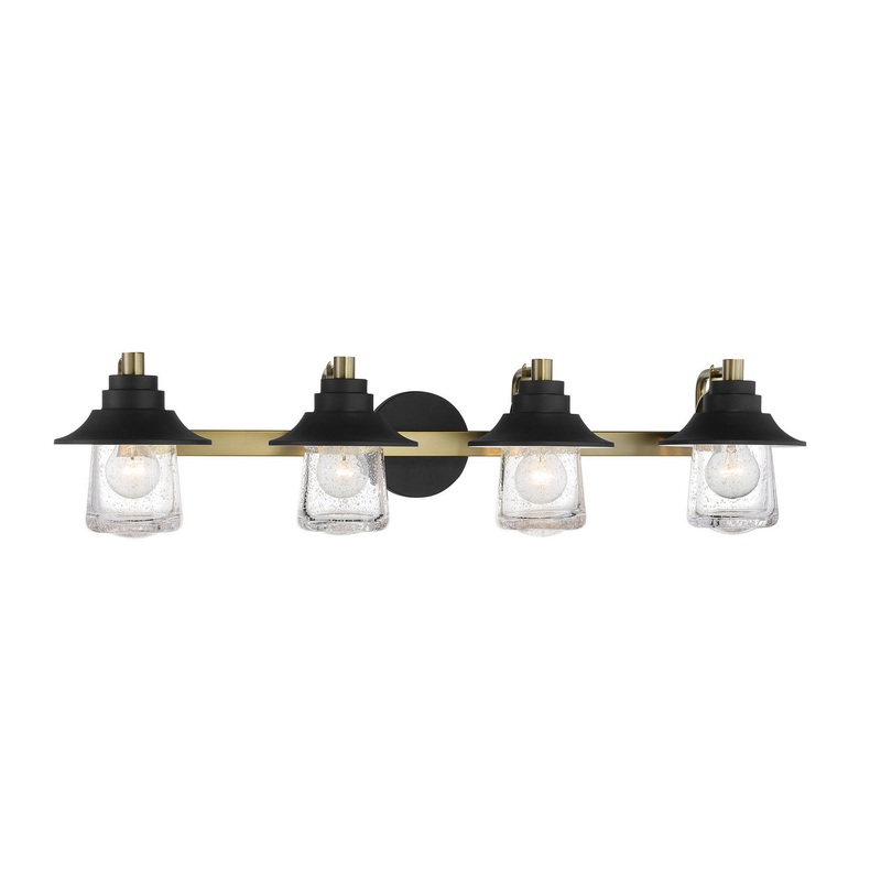 Westfield Manor Four Light Bath in Sand Coal W/ Soft Brass