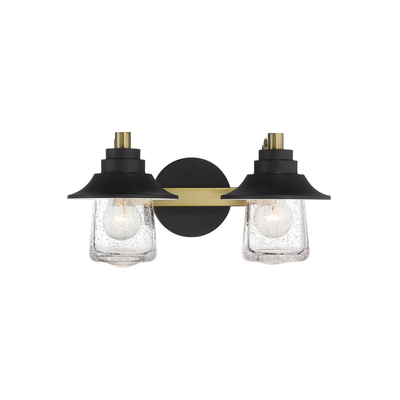 Westfield Manor Two Light Bath in Sand Coal W/ Soft Brass
