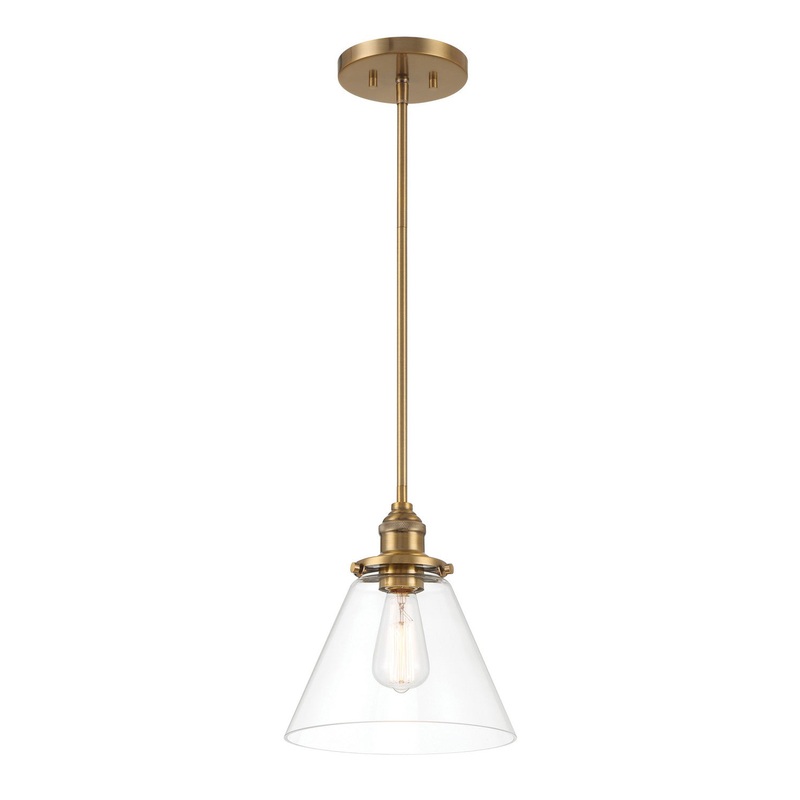 Barwell One Light Mini Pendant in Oxidized Aged Brass