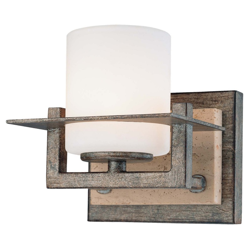 Compositions One Light Bath in Aged Patina Iron