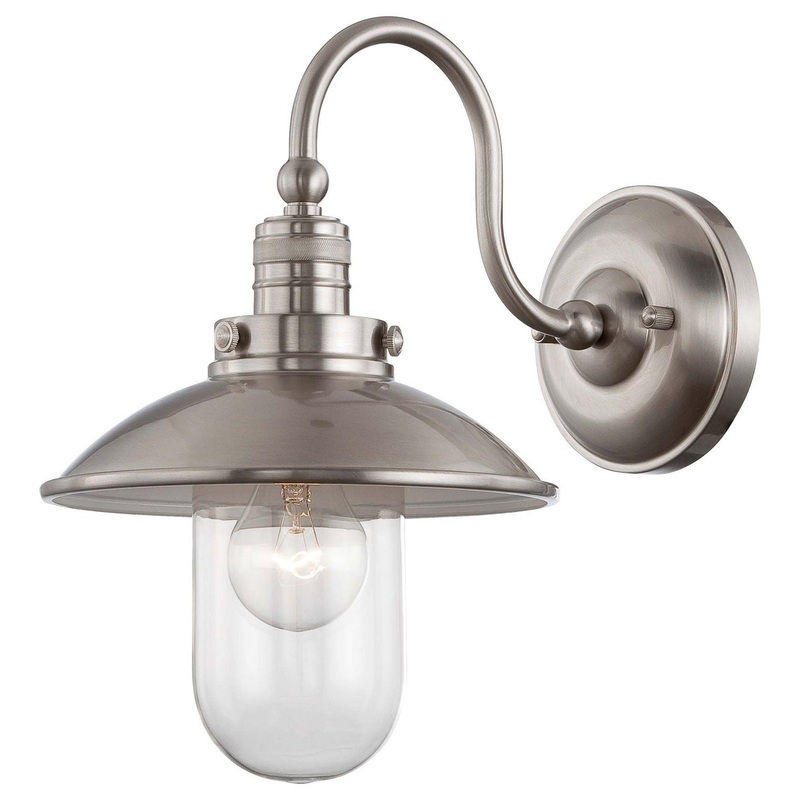 Downtown Edison One Light Wall Mount in Brushed Nickel