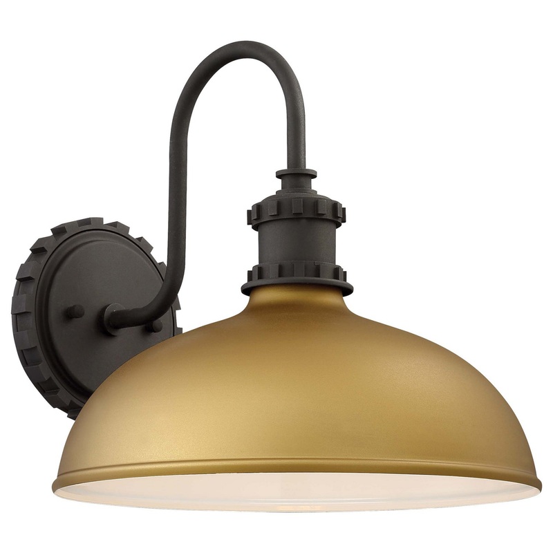 Escudilla One Light Outdoor Wall Mount in Sand Gold