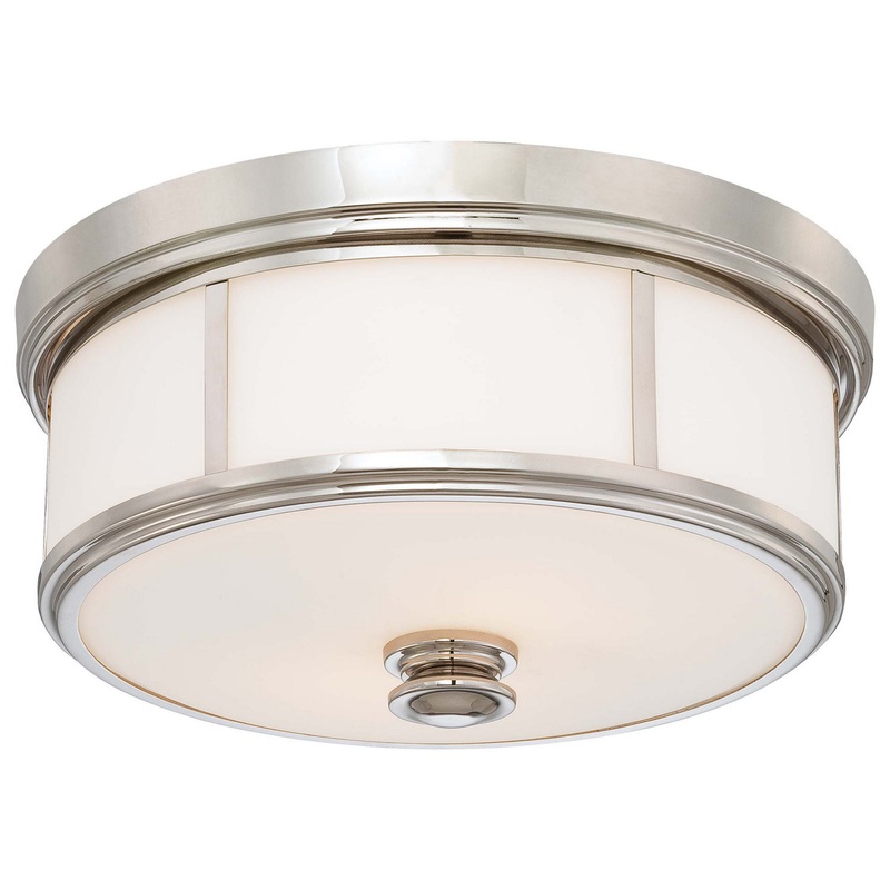 Five Light Flush Mount in Polished Nickel