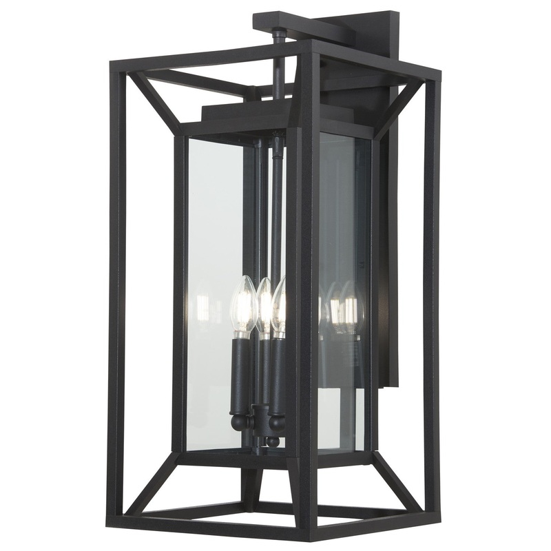 Harbor View Four Light Outdoor Wall Mount in Sand Coal