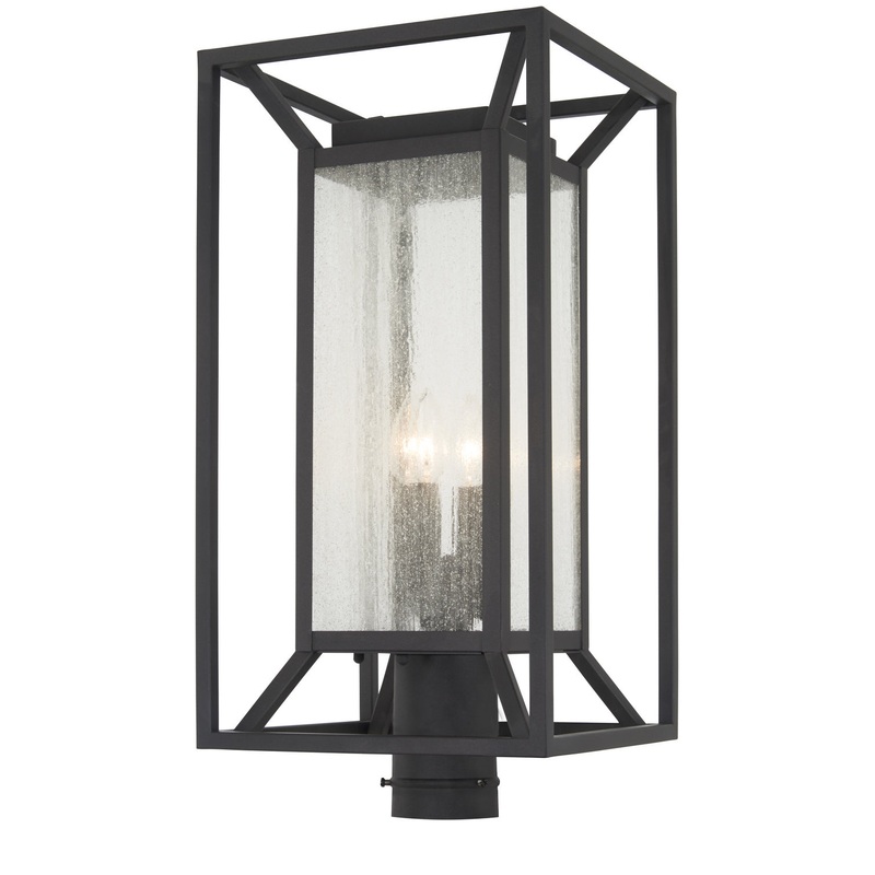Harbor View Four Light Post Mount in Sand Coal