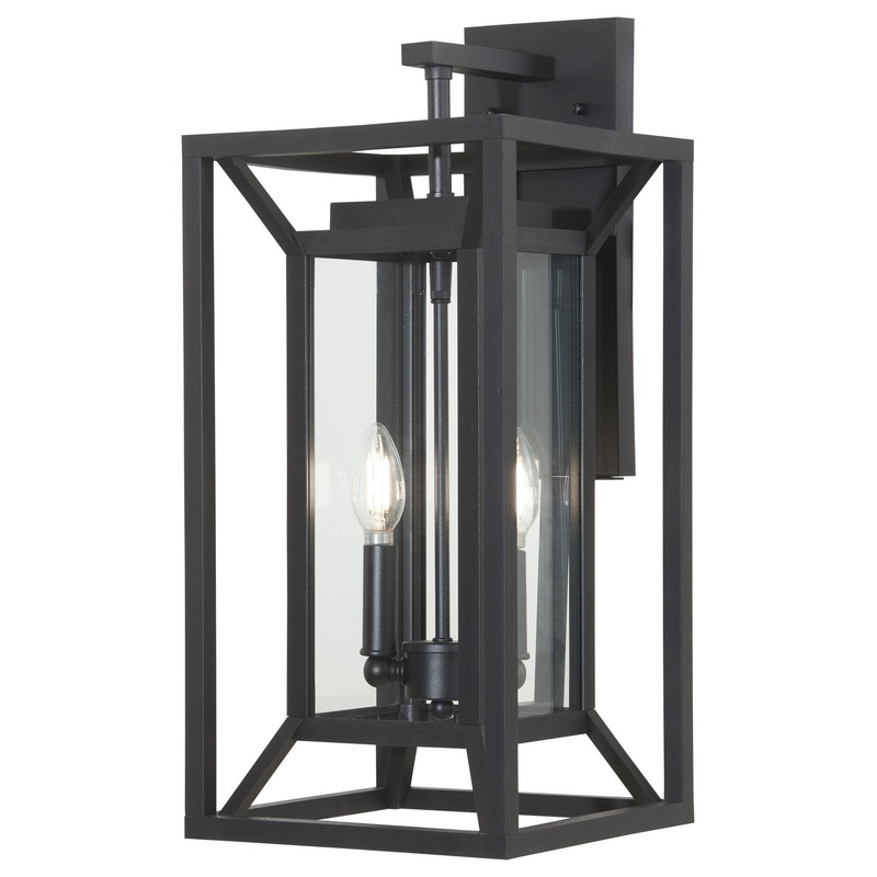 Harbor View Two Light Outdoor Wall Mount in Sand Coal