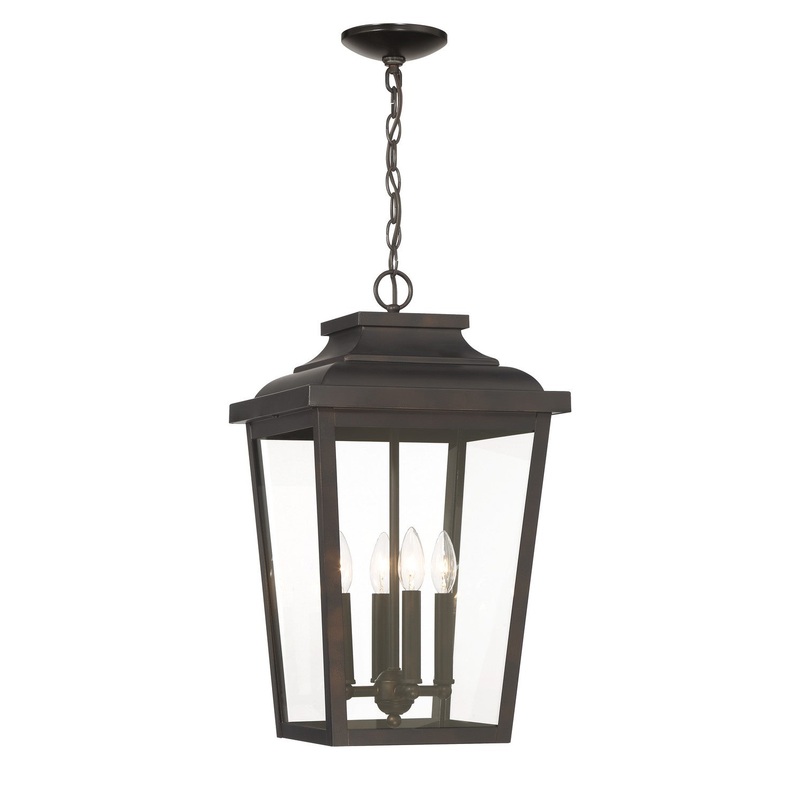 Irvington Manor Four Light Chain Hung in Chelesa Bronze