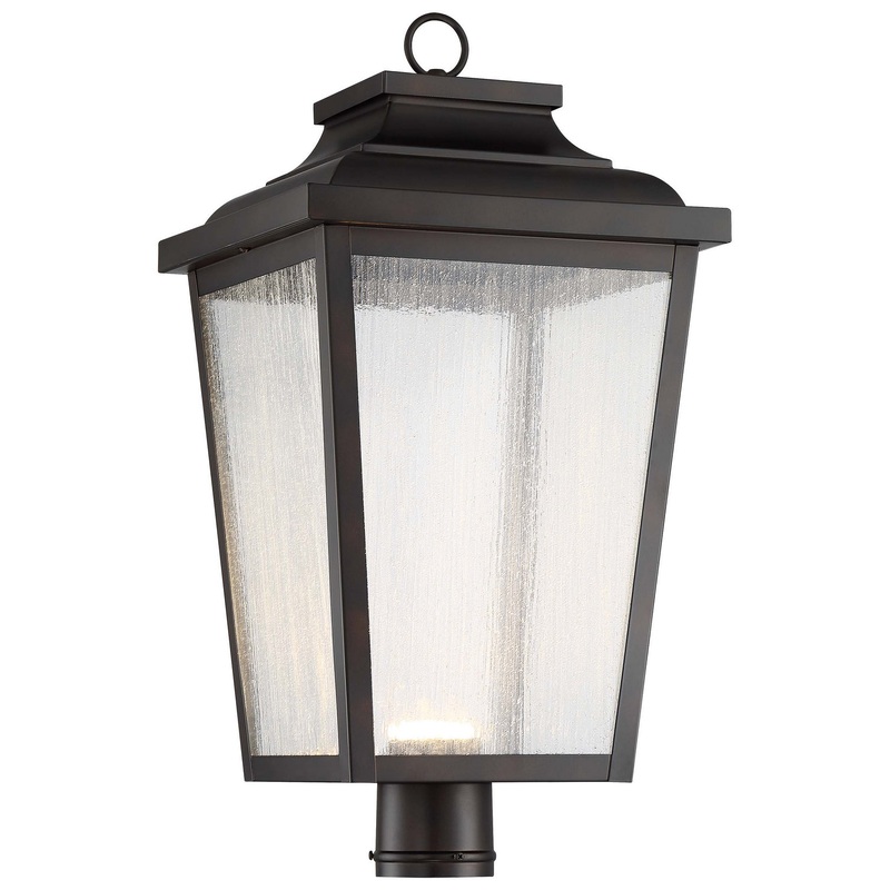 Irvington Manor LED Post Mount in Chelesa Bronze