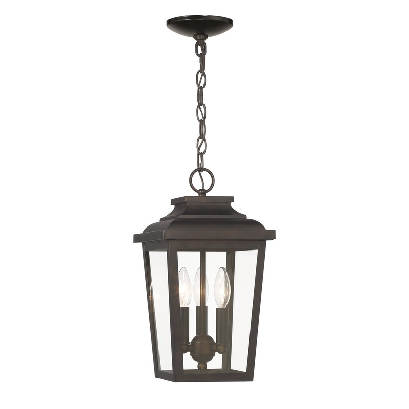 Irvington Manor Three Light Chain Hung in Chelesa Bronze