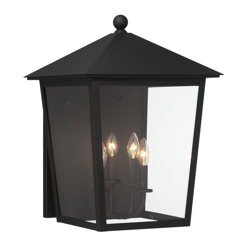 Noble Hill Three Light Outdoor Wall Mount in Sand Coal