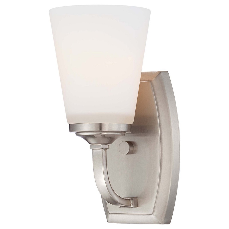 Overland Park One Light Bath in Brushed Nickel