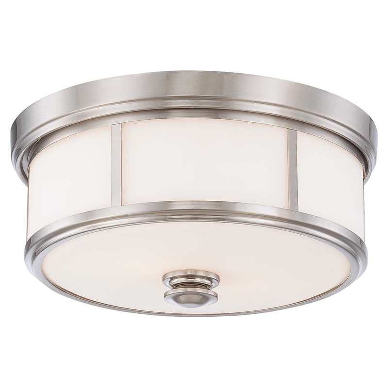 Three Light Flush Mount in Brushed Nickel