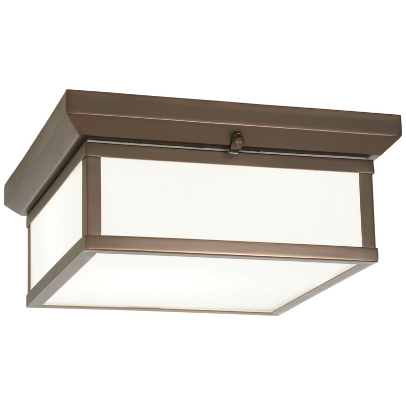 Two Light Flush Mount in Harvard Court Bronze (Plated)