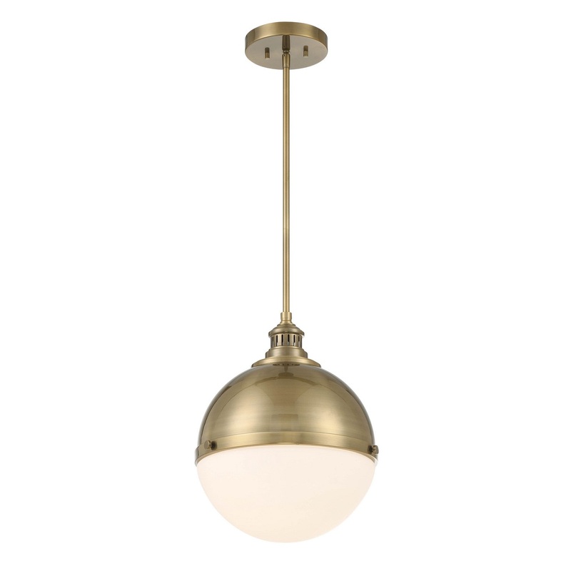 Vorey One Light Pendant in Oxidized Aged Brass